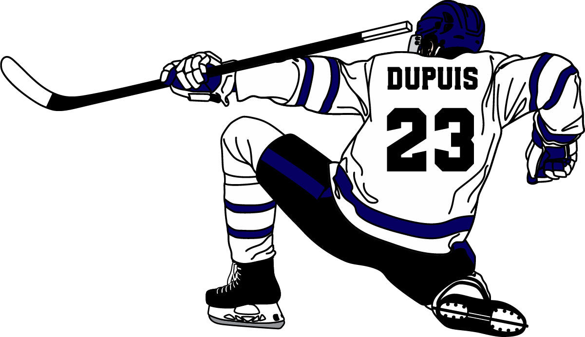 Personalized Hockey Player Stickers