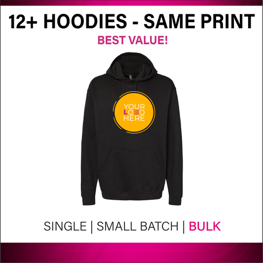 Bulk Custom Hoodie – M&O Unisex Pullover | Personalized Print | Premium Cotton / Poly Blend