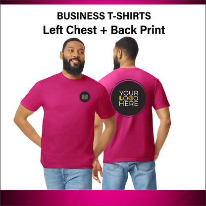 Business T-Shirts | Left Chest + Back Print