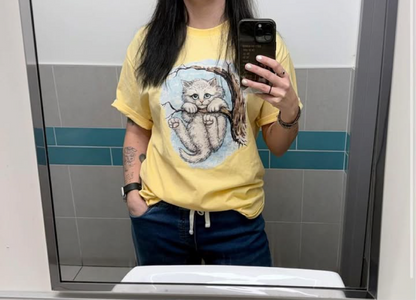 Opalite Cat Graphic Tee – Sparkle Aesthetic Shirt