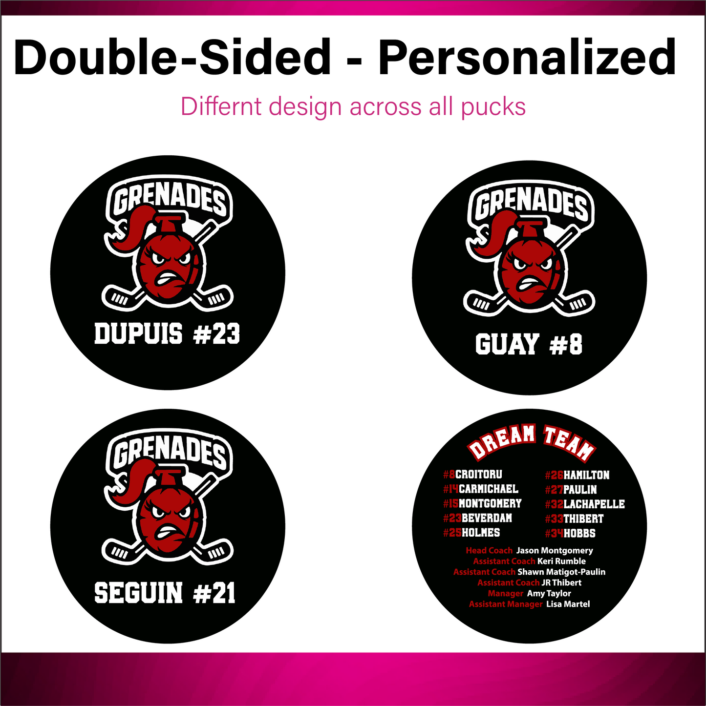 Custom Hockey Pucks – Personalized Team Pucks