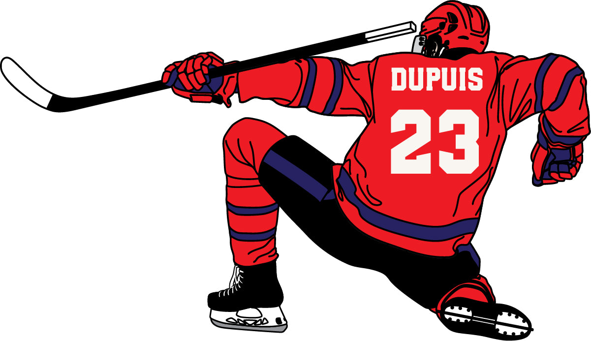 Personalized Hockey Player Stickers