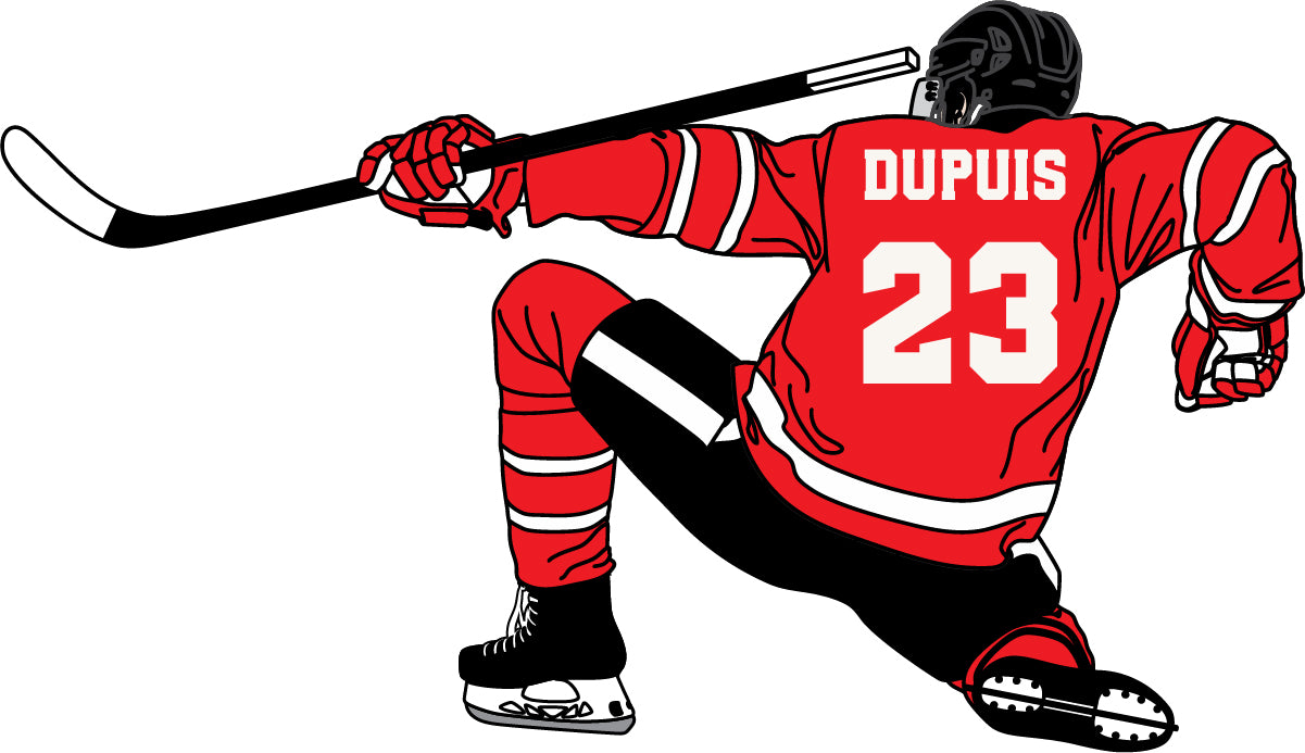 Personalized Hockey Player Stickers