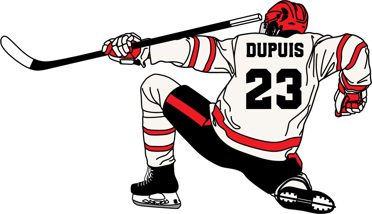 Personalized Hockey Player Stickers