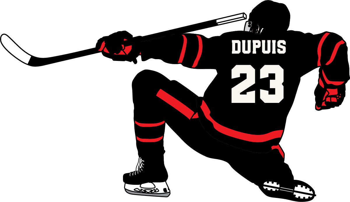 Personalized Hockey Player Stickers