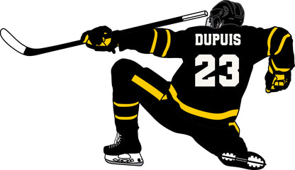 Personalized Hockey Player Stickers