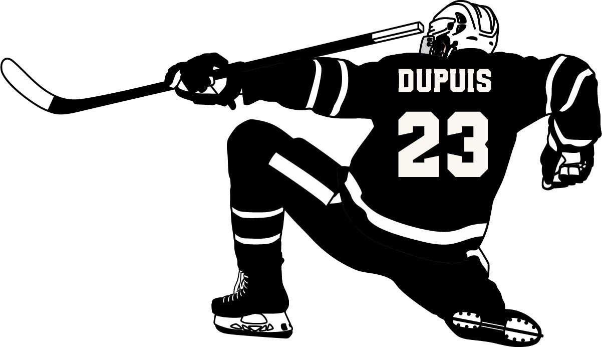 Personalized Hockey Player Stickers