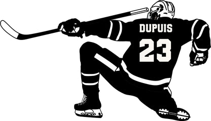 Personalized Hockey Player Stickers