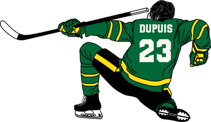 Personalized Hockey Player Stickers