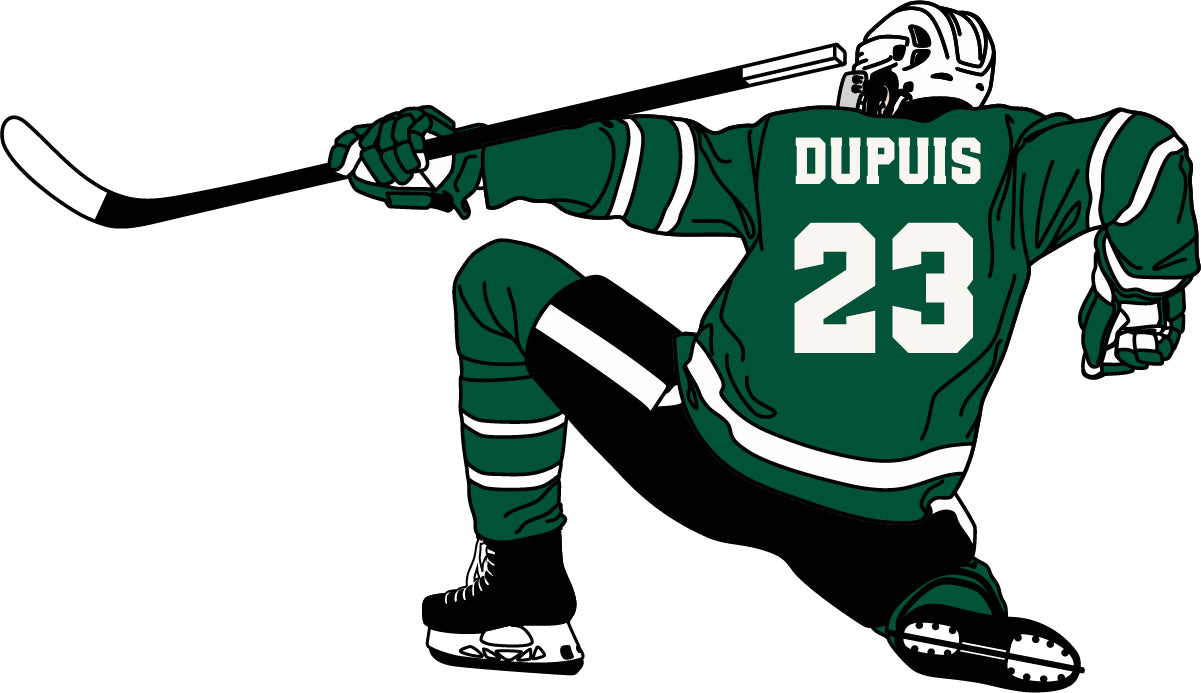 Personalized Hockey Player Stickers