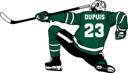 Personalized Hockey Player Stickers