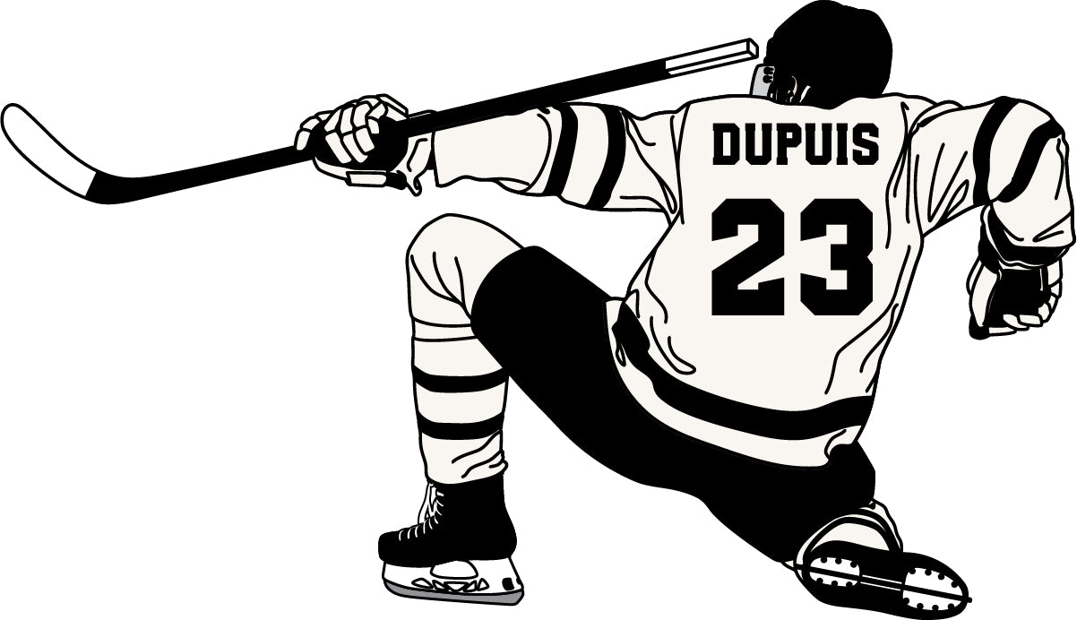 Personalized Hockey Player Stickers