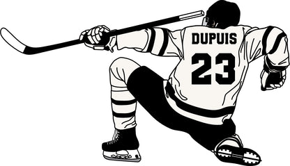 Personalized Hockey Player Stickers