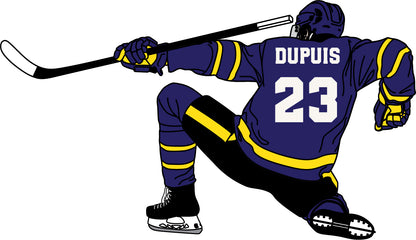 Personalized Hockey Player Stickers