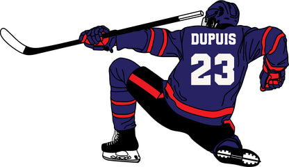 Personalized Hockey Player Stickers