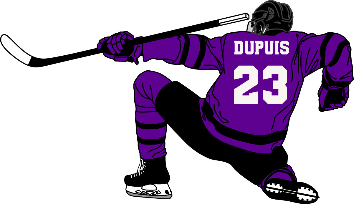 Personalized Hockey Player Stickers