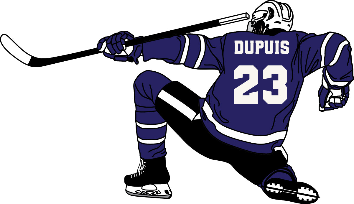 Personalized Hockey Player Stickers