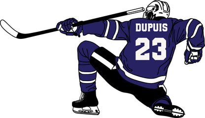 Personalized Hockey Player Stickers