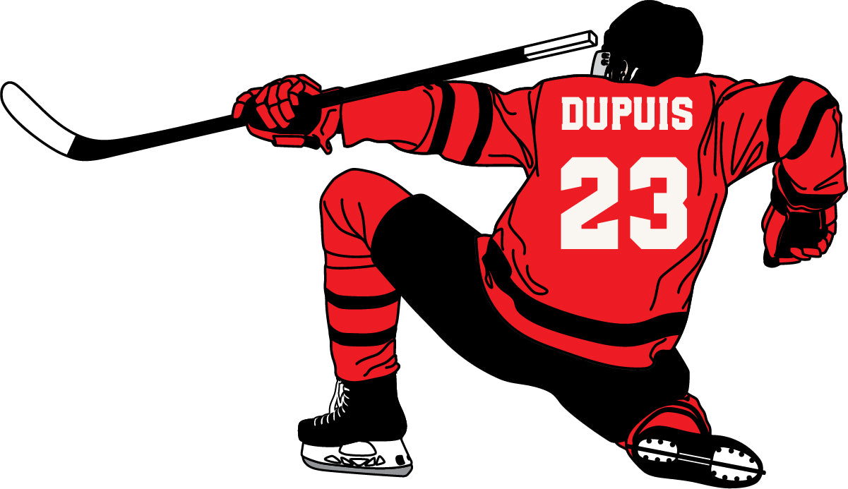 Personalized Hockey Player Stickers
